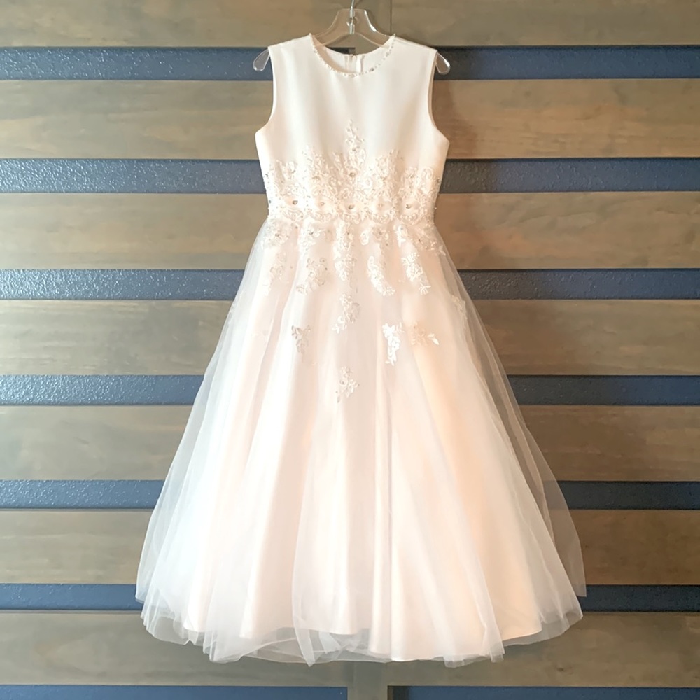 Joan Calabrese White Flower Girl/ Communion Dress